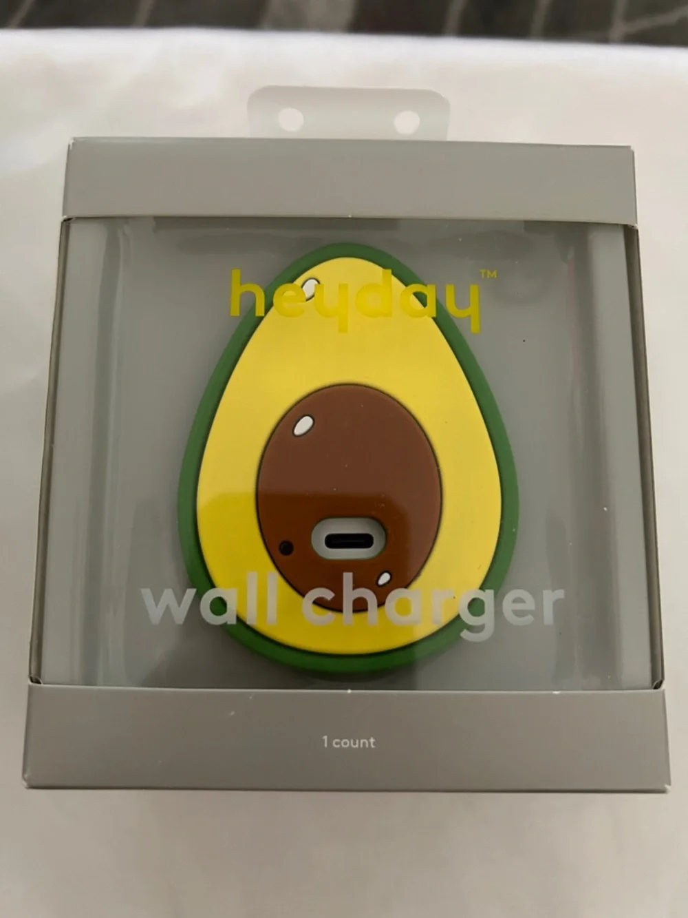 heyday Avocado USB-C Wall Charger - Green, Yellow, Brown